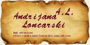 Andrijana Lončarski vizit kartica
